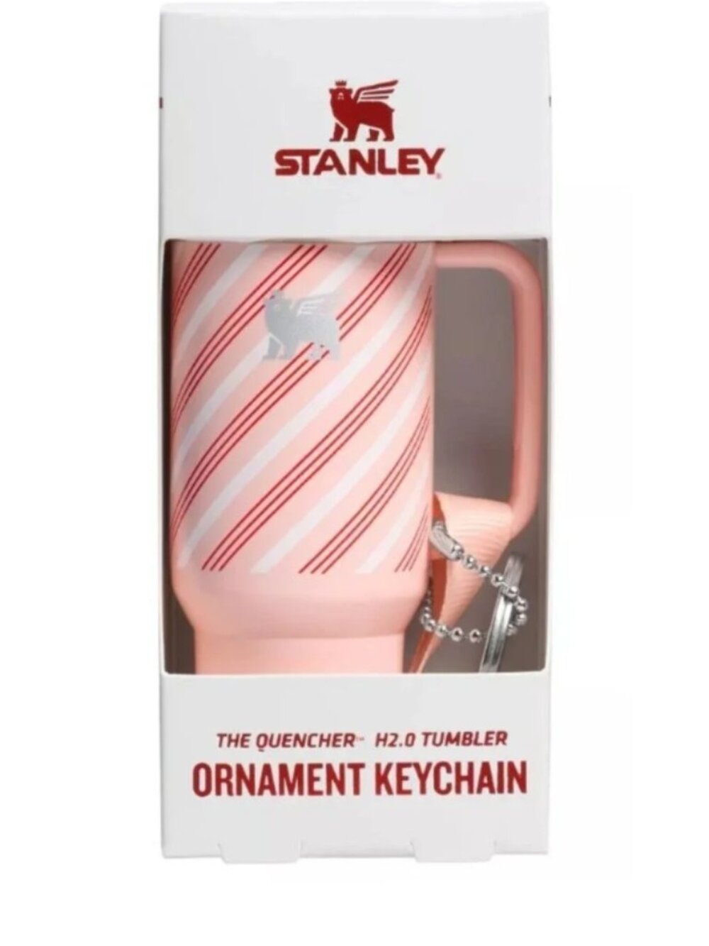 Stanley Mini Quencher H2.0 Tumbler Ornament Strawberry Cream Twist Keychain